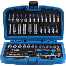 Jeu de Douilles 6,3 mm (1/4) 53 pcs - Acier Résistant - Polyvalence et Précision, Pro - D-Work