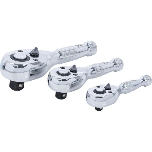 Jeu de Mini-Cliquets 3 pcs - 6,3 mm, 10 mm, 12,5 mm - Acier Résistant, Précision et Polyvalence - D-Work