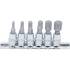 Jeu de Douilles et Embouts 6,3 mm (1/4) M4 - M12 - Denture Multiple Intérieure XZN - 6 pcs - Précision et Polyvalence - D-Work