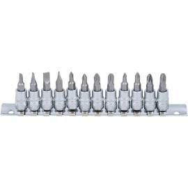 Jeu de Douilles et Embouts 6,3 mm (1/4) - 12 pcs Fente, Cruciforme PH/PZ - Polyvalence et Précision - D-Work