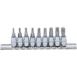 Jeu de Douilles et Embouts 6,3 mm (1/4) Profil T Torx T10-T50 - 9 pcs - Précision et Polyvalence - D-Work