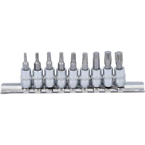 Jeu de Douilles et Embouts 6,3 mm (1/4) Profil T Torx T10-T50 - 9 pcs - Précision et Polyvalence - D-Work