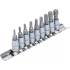 Jeu de Douilles et Embouts 6,3 mm (1/4) Profil T Torx T10-T50 - 9 pcs - Précision et Polyvalence - D-Work
