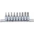 Jeu de Douilles et Embouts 6,3 mm (1/4) Profil T Torx T10-T50 - 9 pcs - Précision et Polyvalence - D-Work