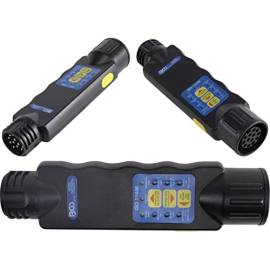 Testeur Connecteurs Remorque 13 Pôles - Compact 7x5.6x25.4 cm - Diagnostic Rapide et Fiable - BGS