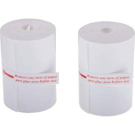 Rouleaux de Papier de Rechange pour Imprimante - Lot de 2 - 4,5 x 2,5 x 5,5 cm - Compatible et Pratique - D-Work