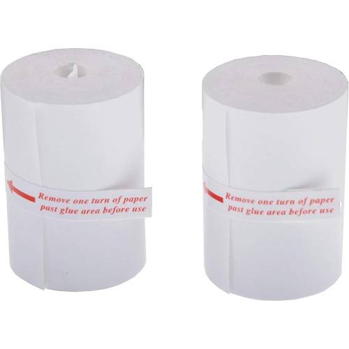 Rouleaux de Papier de Rechange pour Imprimante - Lot de 2 - 4,5 x 2,5 x 5,5 cm - Compatible et Pratique - D-Work