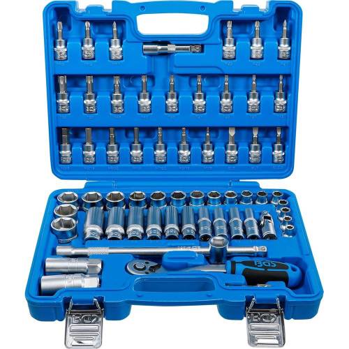 Coffret de Douilles 10 mm (3/8 ) - 61 Pièces en Pouces - Acier Résistant et Précis - BGS