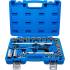 Coffret de Douilles 12,5 mm (1/2) - 27 pcs en Pouces - Polyvalence et Robustesse, Acier, Pro - D-Work
