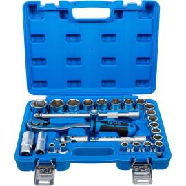 Coffret de Douilles 12,5 mm (1/2) 8-32 mm - 27 pcs - Acier Résistant et Pratique pour Mécanique - D-Work