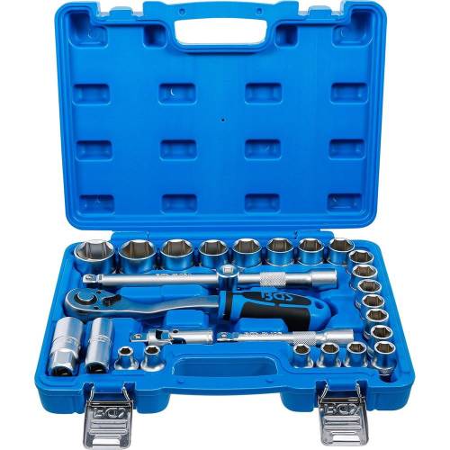 Coffret de Douilles 12,5 mm (1/2 ) 8-32 mm - 27 Pièces - Acier Résistant et Pratique pour Mécanique - BGS