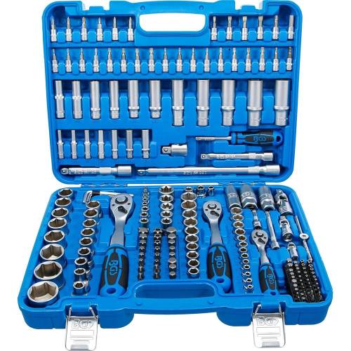 Jeu de Douilles à Six Pans - 192 pcs, 6,3 mm (1/4), 10 mm (3/8), 12,5 mm (1/2) - Acier Résistant, Usage Professionne - D-Work