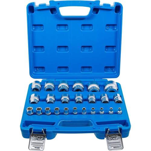 Jeu de Douilles Six Pans 24 pcs - 6,3 mm (1/4) et 12,5 mm (1/2) - Acier Résistant - Polyvalence et Précision - D-Work