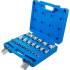 Jeu de Douilles Six Pans 24 pcs - 6,3 mm (1/4) et 12,5 mm (1/2) - Acier Résistant - Polyvalence et Précision - D-Work