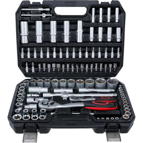 Coffret de Douilles 108 pcs 6,3 mm (1/4) et 12,5 mm (1/2) - Acier Résistant - Polyvalence et Durabilité - D-Work