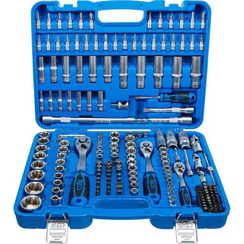 Coffret de Douilles Super Lock 192 pcs - 6,3 mm (1/4), 10 mm (3/8), 12,5 mm (1/2) - Acier Résistant et Précis - D-Work