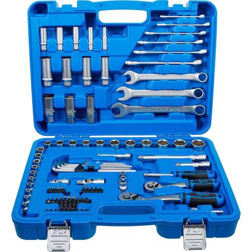 Jeu de Douilles à Six Pans 92 pcs - 6,3 mm (1/4) et 10 mm (3/8) - Acier Résistant - Polyvalence et Précision - D-Work