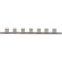 Rail pour Douilles 7 Clips 12,5 mm (1/2 ) - Acier, 21x23x209 mm - Fixation Pratique et Solide - BGS
