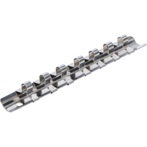 Rail pour Douilles 7 Clips 6,3 mm (1/4 ) - Acier, Fixation Sécurisée - BGS