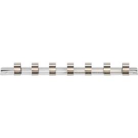 Rail pour Douilles 7 Clips 10 mm (3/8) Fixation Pratique et Sécurisée, Plastique - D-Work