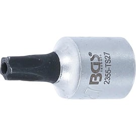 Douille à Embouts 6,3 mm (1/4) Profil TS Torx Plus - Perçage TS27 - Précision et Fiabilité, Acier - D-Work