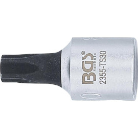 Douille à Embouts 6,3 mm (1/4) Profil TS Torx Plus - Perçage TS25 - Précision et Fiabilité, Acier - D-Work