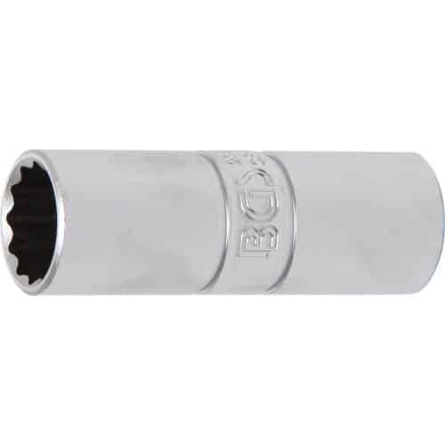 Douille de Bougie 12,5 mm (1/2 ) - Caoutchouc, 12 Pans - Prise Sécurisée et Durable - BGS