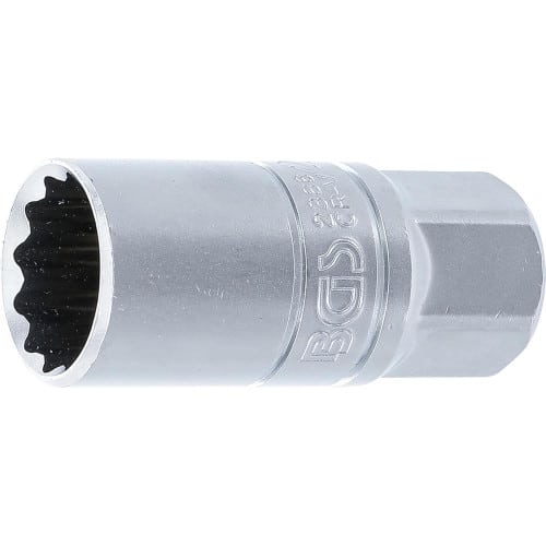 Douille de Bougie 12,5 mm (1/2) - Caoutchouc, 12 Pans - Prise Sécurisée et Durable, Pro - D-Work