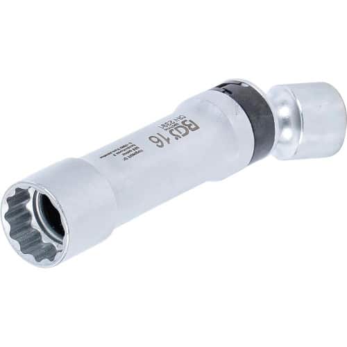 Douille Articulée à Bougie 10 mm (3/8) - 12 Pans avec Ressort de Retenue - Précision et Sécurité - D-Work