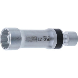 Douille Articulée à Bougie 21 mm - Douze Pans avec Ressort de Retenue - Précision et Sécurité, Acier - D-Work