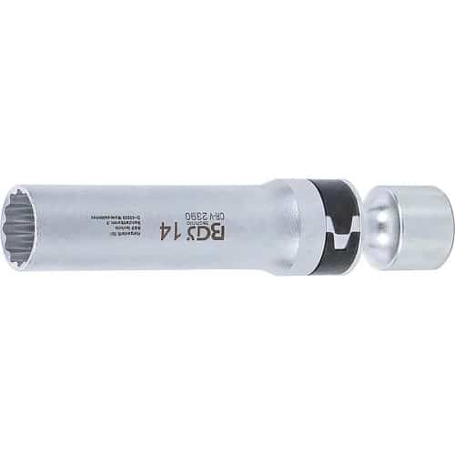 Douille Articulée à Bougie 10 mm (3/8 ) - 12 Pans avec Ressort de Retenue - Précision et Sécurité - BGS