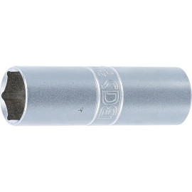 Douille de Bougie Six Pans 12,5 mm (1/2) - 16 mm, Paroi Mince - Précision et Durabilité, Acier - D-Work