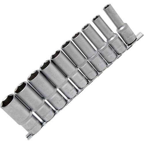Jeu de Douilles Six Pans Longues 12,5 mm (1/2 ) - 10 Pièces - Acier Résistant - Polyvalence et Précision - BGS