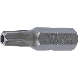 Embout Torx T27 6,3 mm (1/4 ) - Longueur 25 mm - Profil T avec Perçage - Précision et Durabilité - BGS