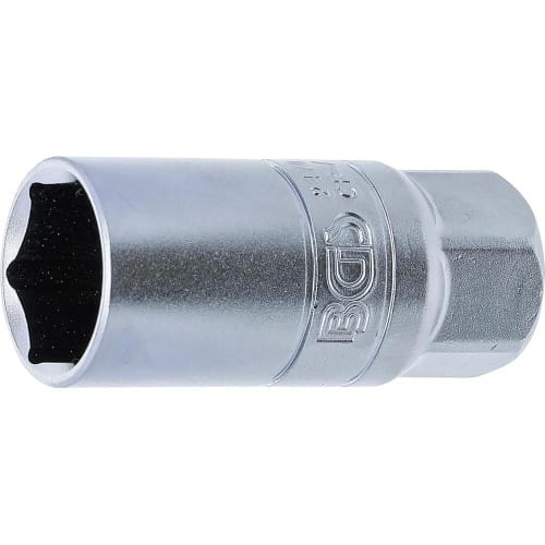 Douille de Bougie Six Pans 12,5 mm (1/2) - 21 mm - Acier Résistant - Prise Fiable et Durable, Cliquet 1/2 - D-Work