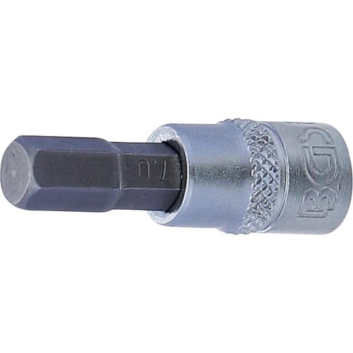 Douille à Embouts 6,3 mm (1/4 ) - Six Pans Intérieurs 7 mm - Précision et Robustesse - BGS