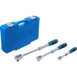 Jeu de Cliquets Extensible 3 pcs - 6,3 mm à 12,5 mm - Acier Résistant et Polyvalent, Zones Difficiles - D-Work