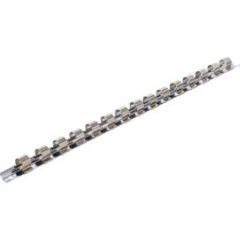Rail pour Douilles 15 Clips 12,5 mm (1/2 ) - - Fixation Pratique et Sécurisée - BGS