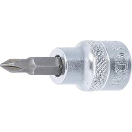 Douille à Embouts 10 mm (3/8) Cruciforme PH1 Précision et Robustesse, Acier - D-Work