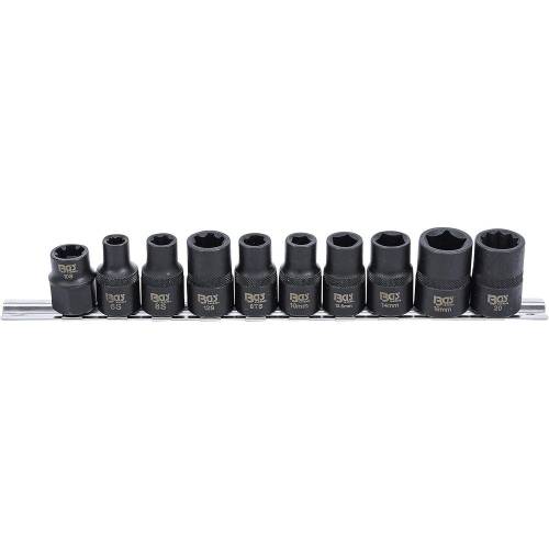 Jeu de Douilles Spéciales Automobiles 10 pcs - 3, 5, 6, 10 Pans - Acier Résistant - Précision et Durabilité - D-Work