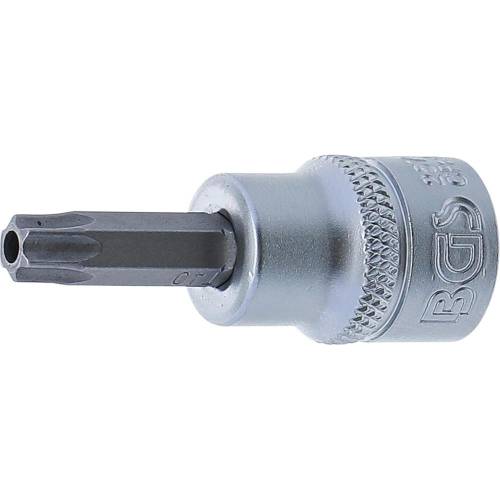 Douille à Embouts 10 mm (3/8 ) Profil T Torx avec Perçage T40 - - Précision et Durabilité - BGS