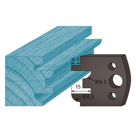 Set of 2 profile counter-irons Ht. 38 x 4 mm profile / counter-profile A96 for router toolholders - Diamwood Platinum
