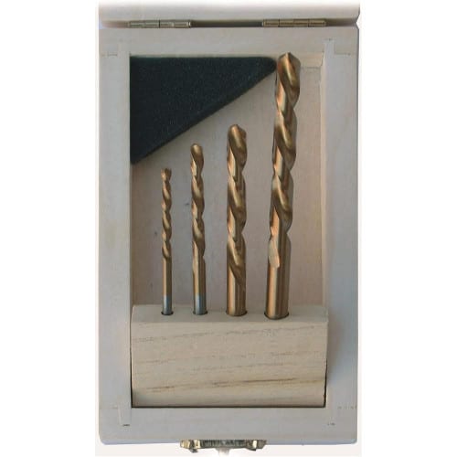 Jeu de 4 Forets HSS Coupant à Gauche - Précision et Durabilité - - BGS