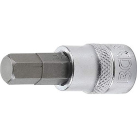Douille à Embouts 10 mm (3/8) - Six Pans Intérieurs 3/8 - Précision et Robustesse, Chrome-Vanadium - D-Work