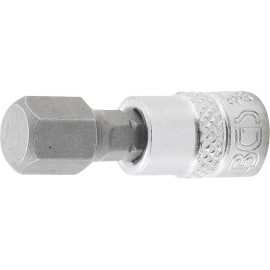 Douille à Embouts 6,3 mm (1/4) - Six Pans Intérieurs 3/8 - Précision et Robustesse, Acier, Pro - D-Work