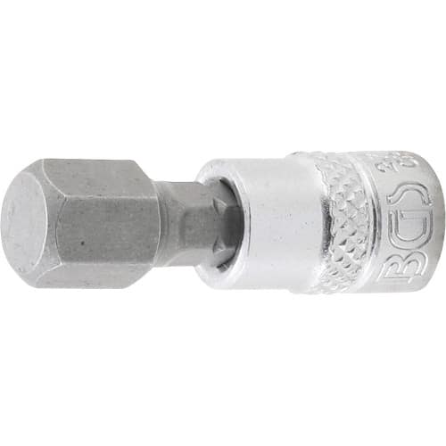 Douille à Embouts 6,3 mm (1/4) - Six Pans Intérieurs 3/8 - Précision et Robustesse, Acier, Pro - D-Work