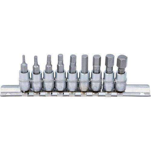 Jeu de Douilles et Embouts 6,3 mm (1/4 ) - Six Pans Intérieurs 3/32 à 3/8 - 9 Pièces - - Polyvalence et Précision - BGS