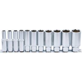 Jeu de Douilles Six Pans Longues 10 mm (3/8 ) - 11 Pièces - Acier Résistant - Précision et Durabilité - BGS