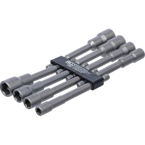 Jeu de Douilles à Choc Six Pans Extra Longues 6,3 mm (1/4 ) 6-13 mm - 8 Pièces - Compatible Perceuses, Résistantes et Prat - BGS