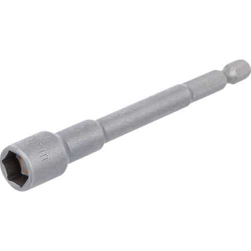 Douille à Choc Six Pans Extra Longue 6,3 mm (1/4 ) x 10 mm - Acier Résistant - Usage Perceuse et Clé à Choc - BGS